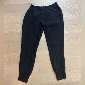 Vince Silk Jogger Pants Black Lightweight Elastic Ankle Waist Size Small
